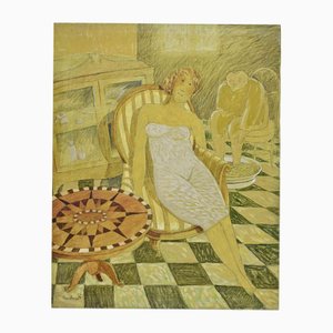 Alberto Gallerati, Fiorella is Still Beautiful, Oil on Canvas, 1970s