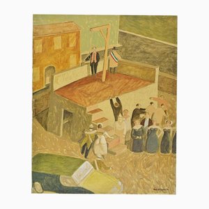 Alberto Gallerati, Colgando a una mujer, óleo sobre lienzo, años 70