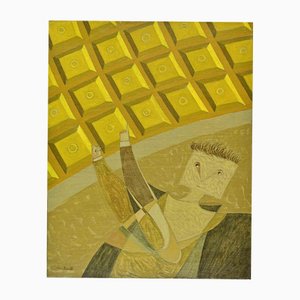 Alberto Gallerati, What is a Gold Ceiling For, Oil on Canvas, 1970s