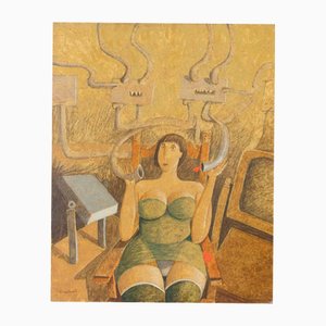 Alberto Gallerati, How Much Love, Oil on Canvas, 1970s