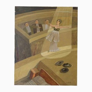 Alberto Gallerati, Dangerous Balances, Oil on Canvas, 1970s