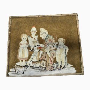 Antique English Wool Tapestry, 1800s