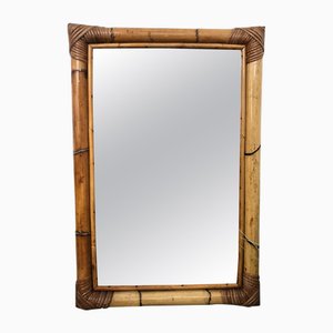 Miroir Mural Rectangulaire Bohemian French Riviera, Italie, 1960s