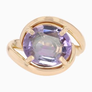 Moderner Amethyst Ring aus 18 Karat Gelbgold aus zweiter Hand