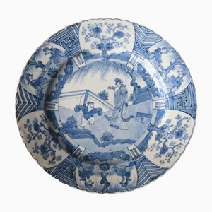 Blau-weißer Porzellanteller