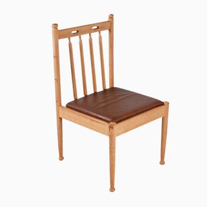 Vintage High-Backed Chair in Oak, 1960s