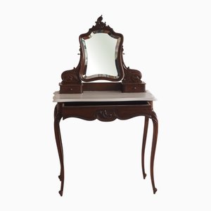 Antique Dressing Table with Mirror, 1900s