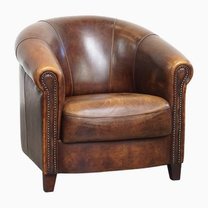 Vintage Sheepskin Club Armchair