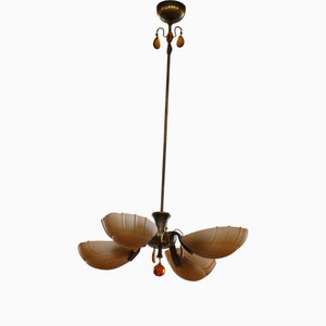 Art Deco Chandelier attributed to Paavo Tynell for Taito Oy, Finland, 1930s