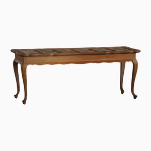 Tavolino da caffè moderno in quercia con ripiano piastrellato di Frits Henningsen, Danimarca, anni '50