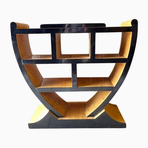 Vintage Art Deco Burr Maple Pigeon Hole Console Table