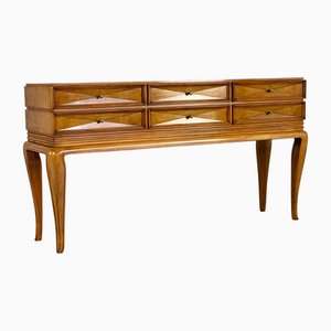 Sculptural Diamond-Front Sideboard by Osvaldo Borsani for ABV, Italy, 1950s