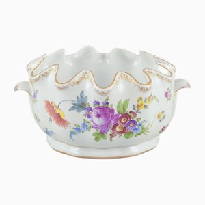 Glacière en Verre Monteith Bowl en Porcelaine par Richard Klemm, Dresden, Allemagne, 1930s