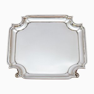 Small George V Art Deco Sterling Silver Tray from Asprey & Co., 1931