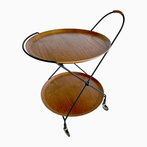 Chariot de Bar Vintage Scandinave avec Carry Ontrays, 1960s