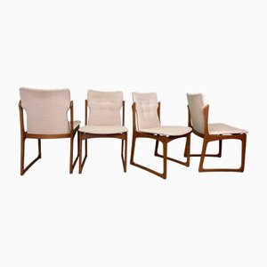 Mid-Century Modern Teak Dining Chairs, 1960s, Set of 4