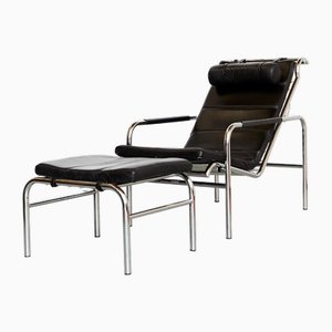 Juego de chaise longue y otomana Genni de Gabriele Mucchi para Zanotta, años 70