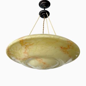 Art Deco Pendant Light in Glass, 1930s