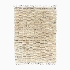 Hand-Knotted Beni Ouarain Mrirt Wool Rug, 1990
