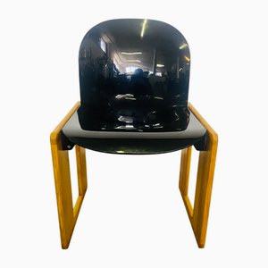 Mid-Century Modern Dialogo Plastic and Wood Chairs by Tobia Scarpa for B&B Italia, 1970s