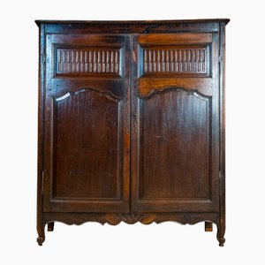 Early 19th Century Basque Country French Blond Chestnut Wardrobe