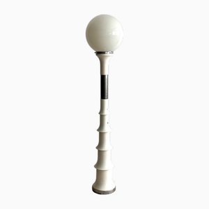 Lampada da terra in bambù di Enrico Tronconi per Vistosi, anni '70