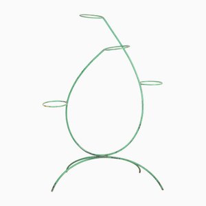 Grüner Mid-Century Blumenständer aus Stahl, 1960er