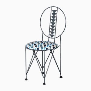 Sedia Midway con rivestimento Hermès di Frank Lloyd Wright per Cassina, Italia, anni '80