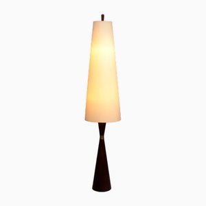 Vintage Teak Stehlampe mit Stoffschirm von Parker Knoll, 1960er