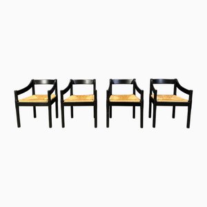 Carimate Armchairs attributed to Vico Magistretti, 1960s, Set of 4