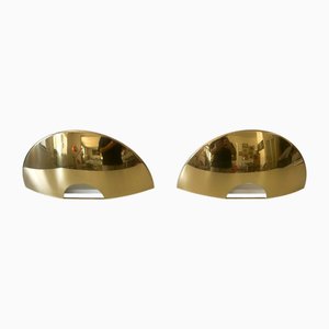 Brass Wall Sconces by Florian Schulz, Germany, 1970s, Set of 2