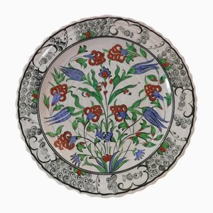 Ikaros Keramikteller mit Blumendekor, 1950er