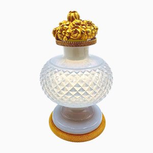 Diamond-Cut Bulle de Savon Perfume Bottle in Opaline Glass by Jean Baptiste Desvignes, Early 19th Century