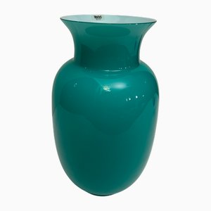 Turquoise Murano Glass Vase from Veart, Venice, 1980s
