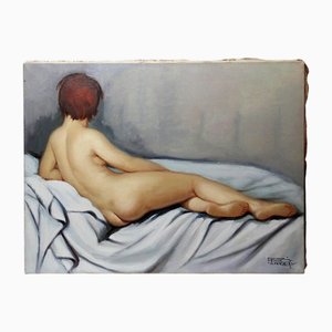 Fortuné Pirazzini, Large Nude, 1960s, Oil on Canvas