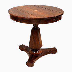 Charles X Walnut Coffee Table, Italy, 19th Century