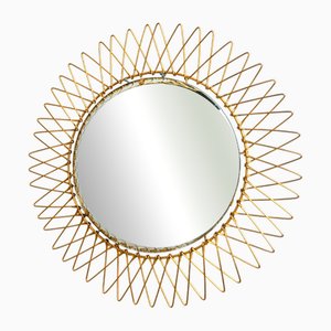 Vintage Bohemian Gilt Sunburst Mirror, 1960s
