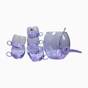 Set de Sangria Vintage en Cristal d'Alexandrite de Bleikristall, 1970s, Set de 8
