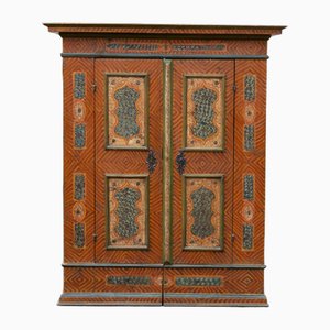 Hand-Painted Folk Wardrobe, Southern Germany, 1792