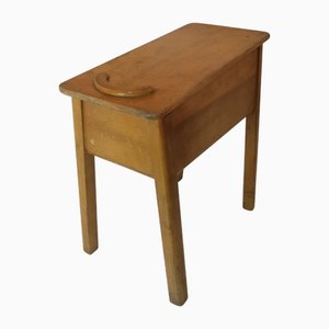 Schuhputzschrank aus Holz, 1960er