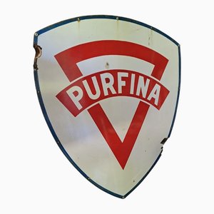 Plaque Émaillée Double Face Purfina, 1950s