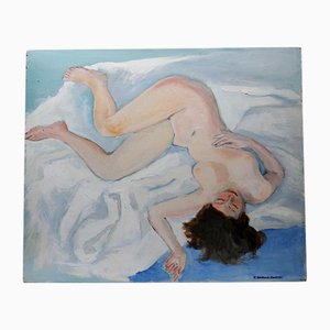 Nude of a Sleeping Woman, 1960s, Oil on Panel