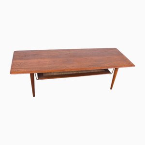 Dänischer FD 516 Couchtisch aus Teak, Rohr und Messing von Peter Hvidt & Orla Molgaard für France & Son, 1956