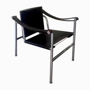 LC1 Leather Armchair by Le Corbusier, Charlotte Perriard and Jeanneret, 1965
