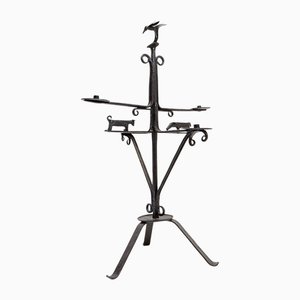 20th Century Wrought Iron Candleholder in the style of Atelier De Marolles, France