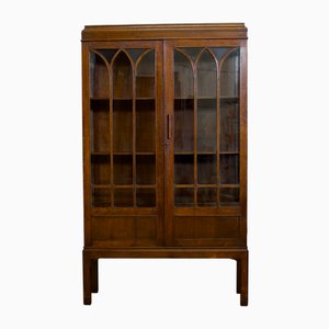 Grande Vitrine Art Déco en Chêne Verni, 1930s