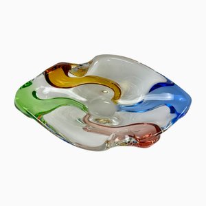 Rhapsody Glass Ashtray attributed to Frantisek Zemek for Mstisov, 1960s