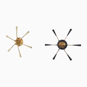 Wall or Ceiling Lamps from Stilnovo, 1950s, Set of 2