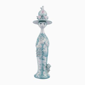 Figurine Printemps Série Four Seasons en Céramique Verte par Bjørn Wiinblad, 1992