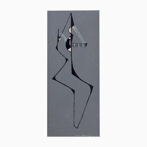 Sigfrid Bhamba, Composición cubista, 1960, óleo sobre lienzo